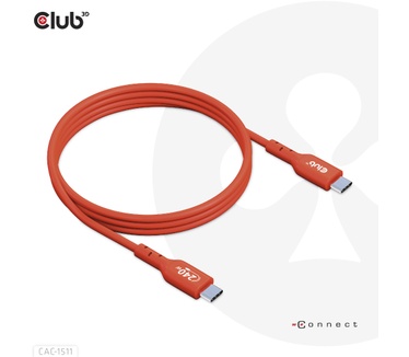 Club 3D USB2 Type-C Bi-Directional USB-IF Certified Cable Data 480Mb, PD 240W(48V/5A) EPR M/M 4m / 13.13ft