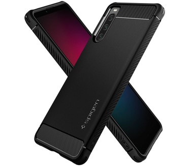 Spigen Sony Xperia 10 IV Rugged Armor TPU Back Cover Zwart