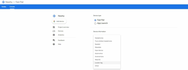 Pelacak pasangan cepat Google