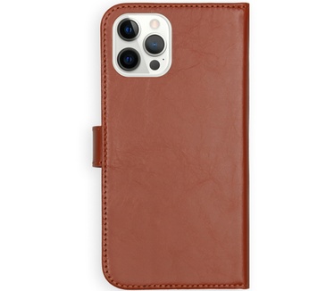 Selencia Echt Lederen Bookcase iPhone 12 Pro Max - Lichtbruin