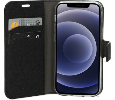 Mobiparts Saffiano Wallet Case Apple iPhone 12 Mini Black