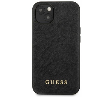 Guess Saffiano Hard Case - Apple iPhone 13 (6.1") - Zwart Zwart
