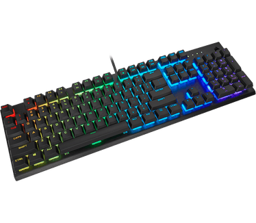 Corsair K60 RGB Pro Mechanical Gaming Keyboard, Cherry Viola (BE, Azerty)