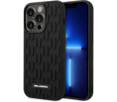 Karl Lagerfeld 3D Monogram - iPhone 14 Pro Max (6.7") - Zwart Zwart