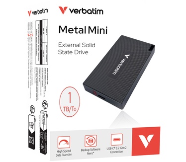 Verbatim Metal Mini SSD 1TB Zwart