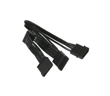 NZXT 4-pin molex op 4x SATA stroom adapterkabel 20 cm