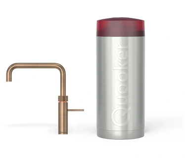 Quooker Fusion Square Messing patina incl. COMBI reservoir
