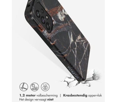 Selencia Aurora Fashion Backcover Samsung Galaxy A33 - Duurzaam hoesje - 100% gerecycled - Zwart Marmer
