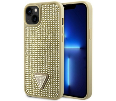 Guess Rhinestones Back Case - Apple iPhone 15 (6.1") - Goud Goud