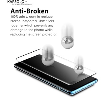 KAPSOLO Tempered GLASS Screen Protection, curved, Ultimate, Microbial Samsung Galaxy S20 Plus