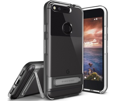 VRS Design Crystal Bumper Google Pixel Case - Dark Silver
