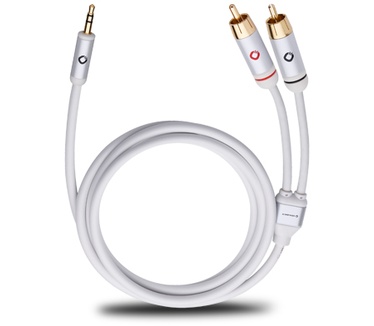 Oehlbach i-Connect J-35/R Mobiele audiokabel, 3,5 mm jack naar cinch