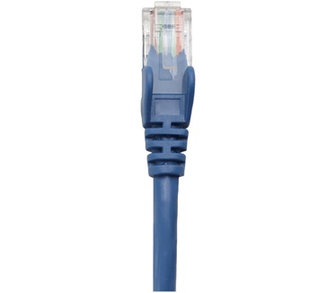 Intellinet Network Patch Cable, Cat6, 0.25m, Blue, Copper, S/FTP (cable foiled/twisted pair - all three pairs wrapped in braid shield), LSOH / LSZH (Low Smoke, no Halogen), PVC, RJ45 Male to RJ45 Male, Gold Plated Contacts, Snagless, Booted