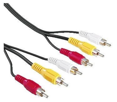 Hama Video Cable 3 RCA (phono) Plugs - 3 RCA (phono) Plugs, 2 m
