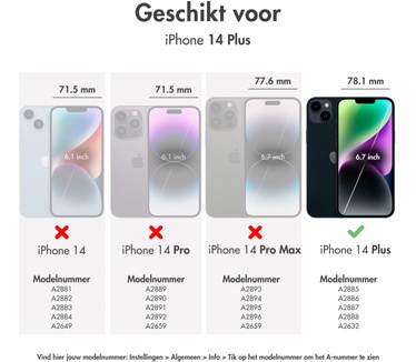 Accezz Premium Leather Card Slot Backcover iPhone 14 Plus - Donkerblauw