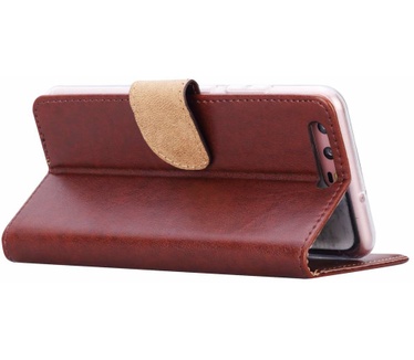 Luxe Lederen Bookcase hoesje voor de Huawei P10 - Bruin (Huawei P10) Bruin