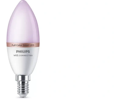 Philips Slimme LED RGB-lamp C37, E14-fitting, 470 lm