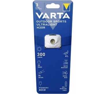 Varta Hoofdlamp Outdoor Sports Ultralight H30R - Wit