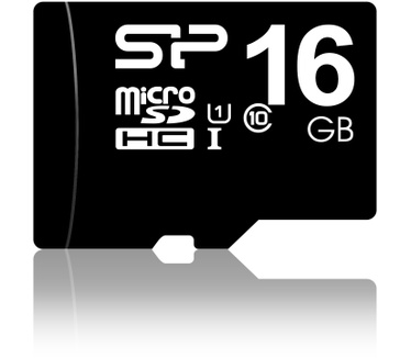 Silicon Power microSDHC Class 10 16GB + SD-adapter