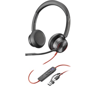 Poly Poly Blackwire 8225 Stereo Microsoft Teams Certified USB-C Headset + USB-C/A adapter