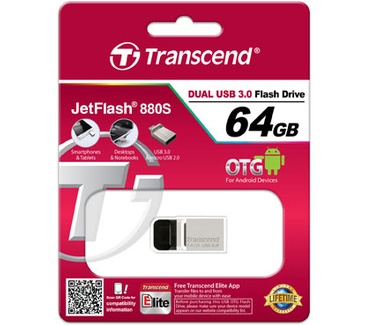 Transcend JetFlash 880S 64GB Zilver