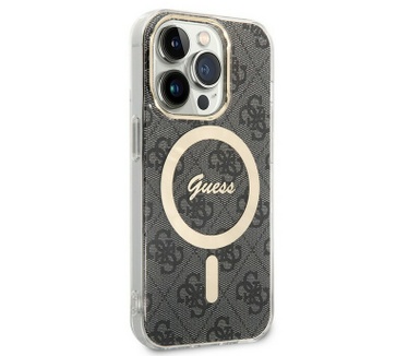 Guess 4G MagSafe Back Case - Apple iPhone 15 Pro (6.1") - Grijs Grijs