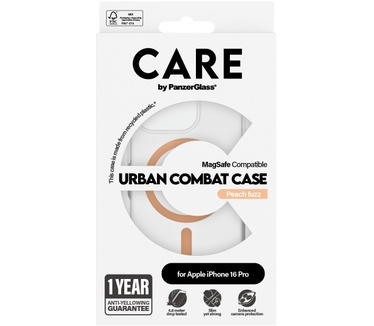PanzerGlass CARE by PG Peachy MagS iPhone16 6.3 Pro (Apple - iPhone 2024 6.1'' Pro) Transparant