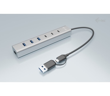 i-tec USB-C/USB-A Charging Metal HUB 7 port (3x USB-C, 4x USB-A)