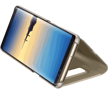 Samsung Galaxy Note 8 Clear View Standing Cover Goud
