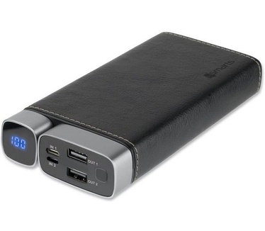 4smarts Volthub Leatherette Dual Power Bank - 20000mAh - Zwart