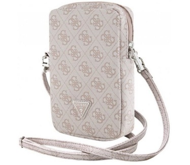 Guess Triangle Logo Wallet Pouch met Riem (7 Inch) - Roze
