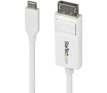 Startech.com 2m USB-C naar DisplayPort 1.2 Kabel 4K 60Hz, Bidirectionele DP naar USB-C / USB-C naar DP Omkeerbare Adapter Kabel, Thunderbolt Compatibel, Wit