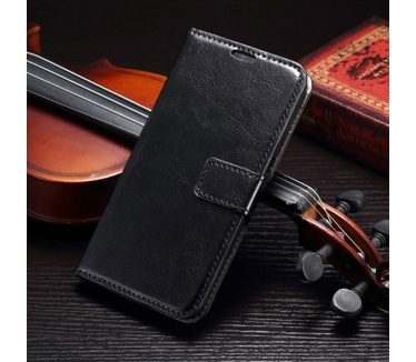 Kees Lederlook Portemonnee Hoesje Samsung Galaxy S6 - Zwart