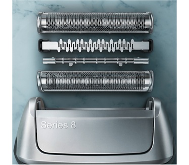 Braun Series 8 8330s Volgende Generatie Elektrisch Scheerapparaat, Stoffen Etui, Zilver