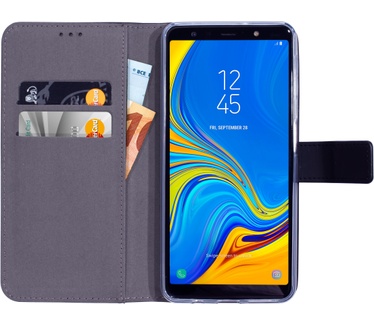 Mobiparts Premium Wallet TPU Case Samsung Galaxy A7 (2018) Black