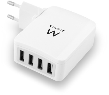Ewent EW1304 4-Poorts Smart USB Lader 5.4A