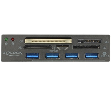 Delock 3.5″ USB 3.0 Card Reader 5 slot + 4 port USB 3.0 Hub