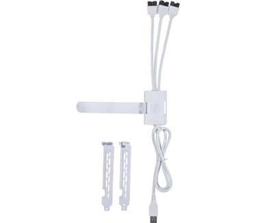 Lian Li Interne USB 2.0 1-naar-3 Hub Splitterkabel wit Zwart