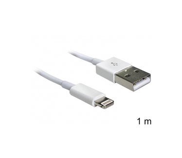 Delock USB data- and power cable for IPhone 5 white