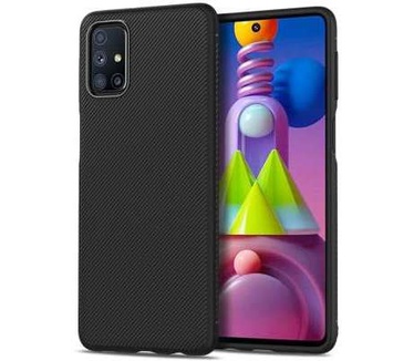 qMust Samsung Galaxy M51 Texture TPU Case - Zwart