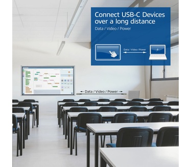 ACT USB-C 3.2 Gen2 ive Optical Cable (AOC) aansluitkabel, 3m Grijs, Zwart