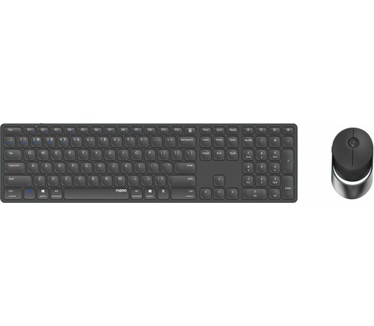 Rapoo 9850M, Qwertz DE, Grijs