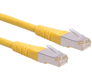 Roline S/FTP (PiMF) Patchkabel Cat.6, geel, 1m