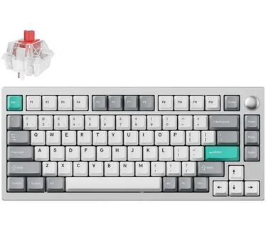Lemokey P1 Pro Swappable RGB Backlight Red Switch Knob Version - Silver