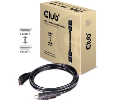 Club 3D CLUB3D HDMI2.0 4K60Hz 360 Graden Rotary Cable 2m 4K60Hz (CAC-1360)