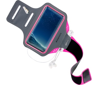 Mobiparts Comfort Fit Sport Armband Samsung Galaxy S8 Neon Pink