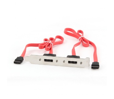 Gembird ESATA back panel bracket for 2 internal SATA ports
