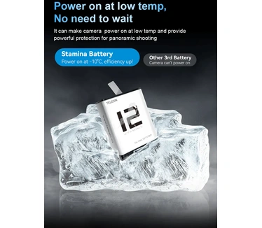 Telesin Stamina Wintersport Batterij voor GoPro 9 / 10 / 11 / 12 - 1750 mAh