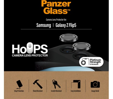 PanzerGlass Samsung Galaxy Hoops for new Z Flip4 2023 Black (Galaxy Z Flip5)