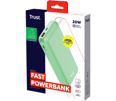 Trust Redoh Fast 20.000mAh Powerbank Groen